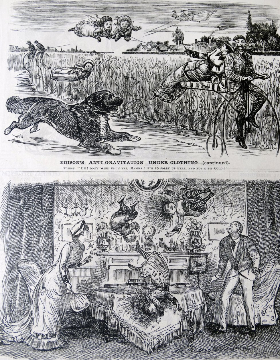 EDISONs oppfinnsomhet sett av George du Maurier. av George du Maurier