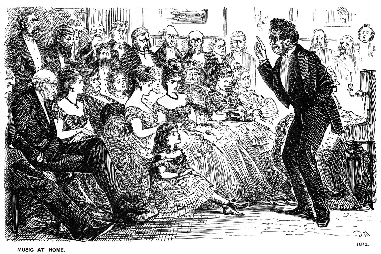 Musikk hjemme, 1872 1891 av George du Maurier