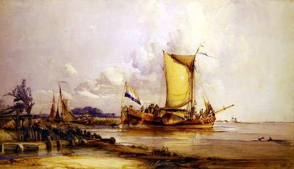 nederlandske fiskebåter av George the Elder Chambers