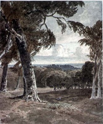 Windsor Park, med slottet i det fjerne av George the Younger Barret
