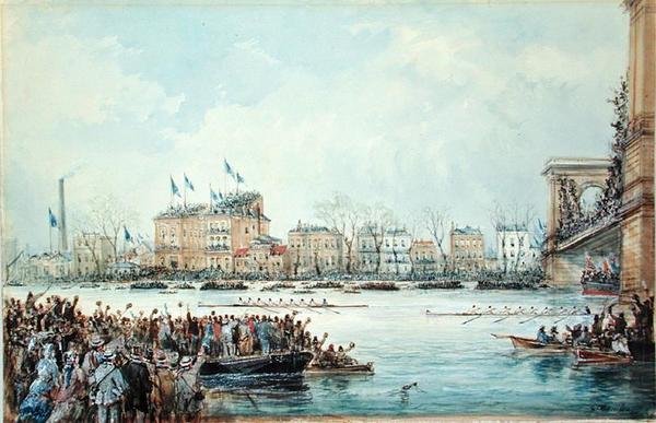 Oxford og Cambridge Boat Race av George the Younger Chambers