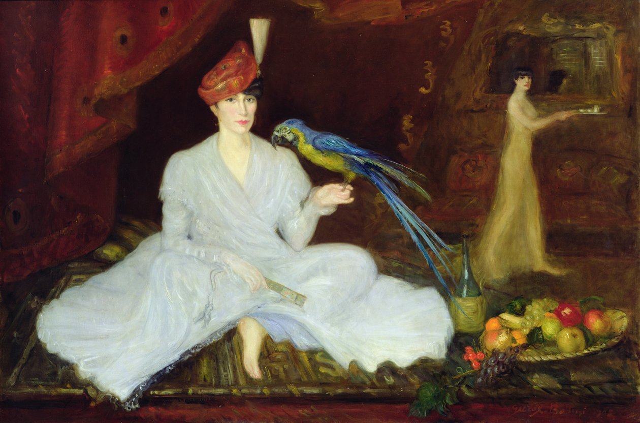 Kvinne med en papegøye, 1905 av Georges Bottini
