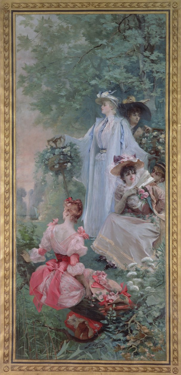 Fete champetre nær Paris, 1891 av Georges Clairin