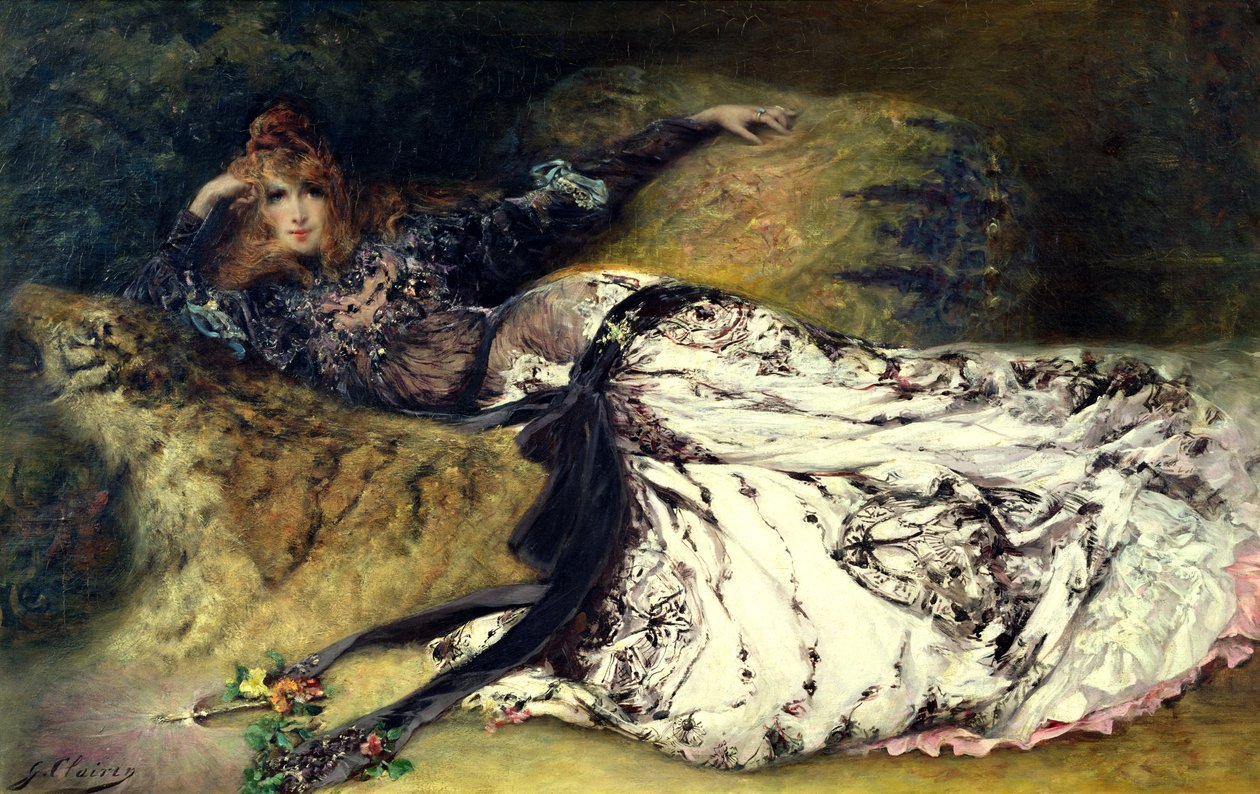 Sarah Bernhardt (1844-1923) 1871 av Georges Clairin