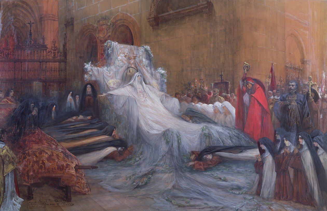Sarah Bernhardt i tittelrollen som den hellige Teresa av Avila i stykket 