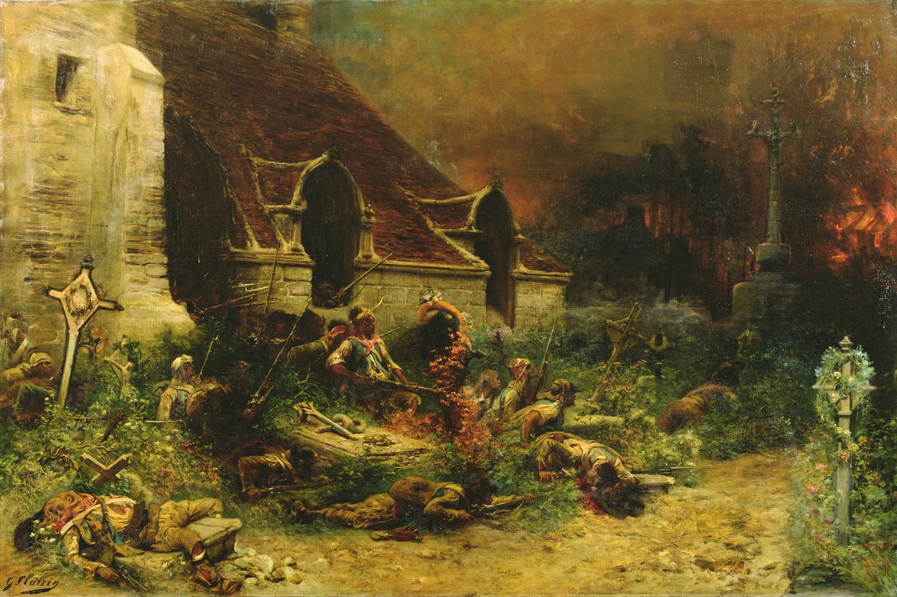 Chouanene forsvarte sine døde, 1902 av Georges Clairin