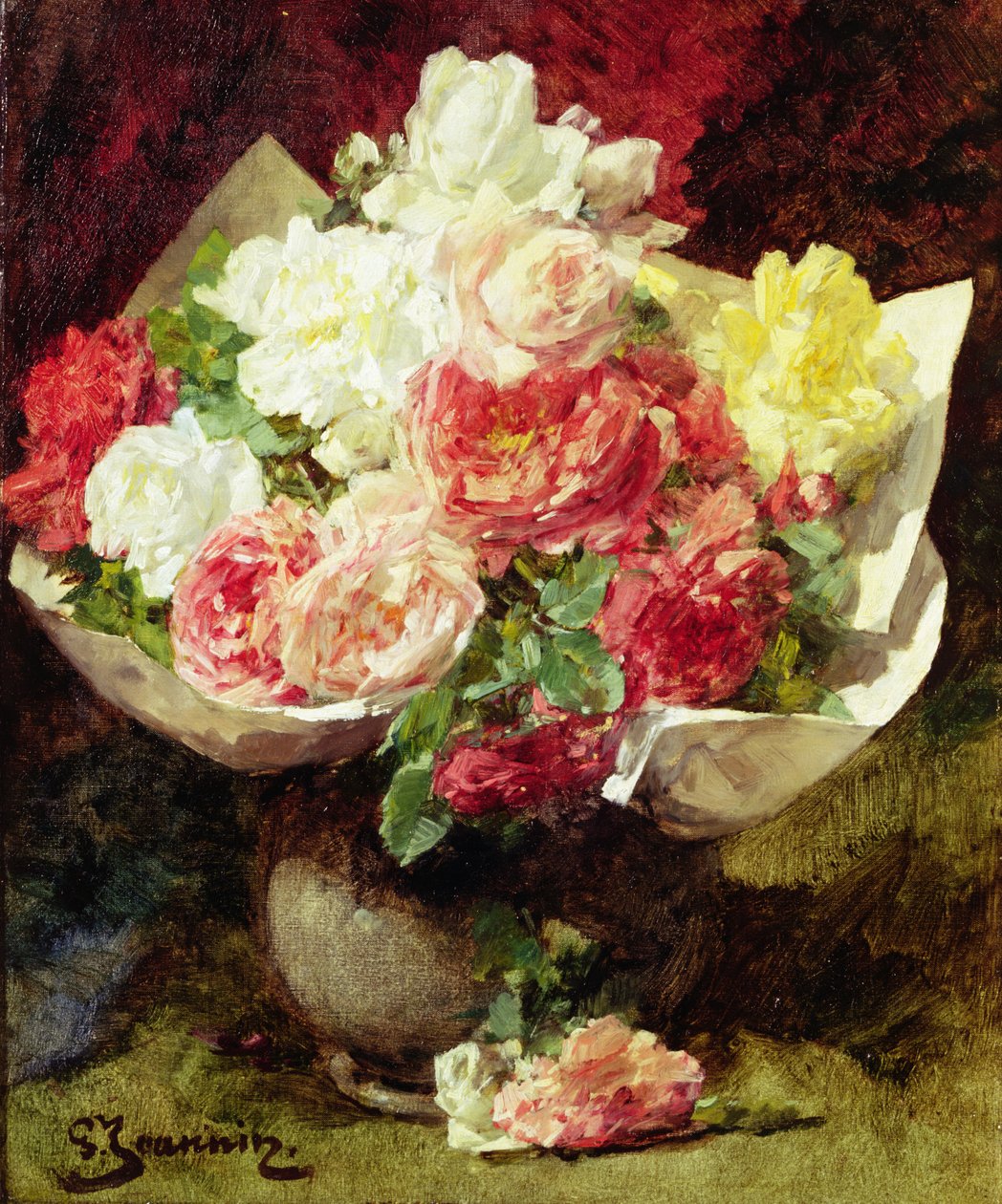 Blomster i en vase av Georges Jeannin