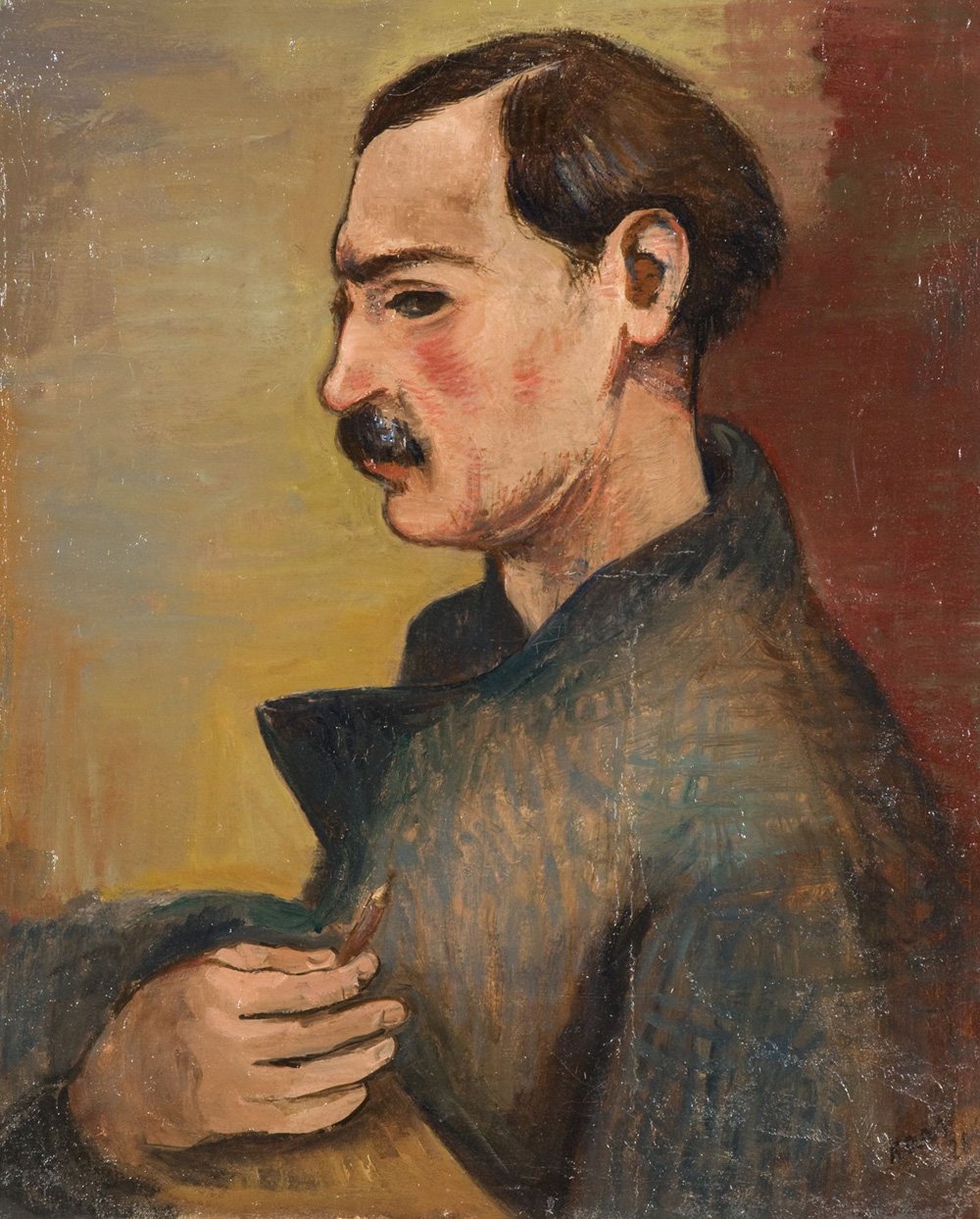 Portrait of Males Utrillon French: Portrait of Maurice UtrillonCestina: Portrait of Malire Utrillan av Georges Karpeles