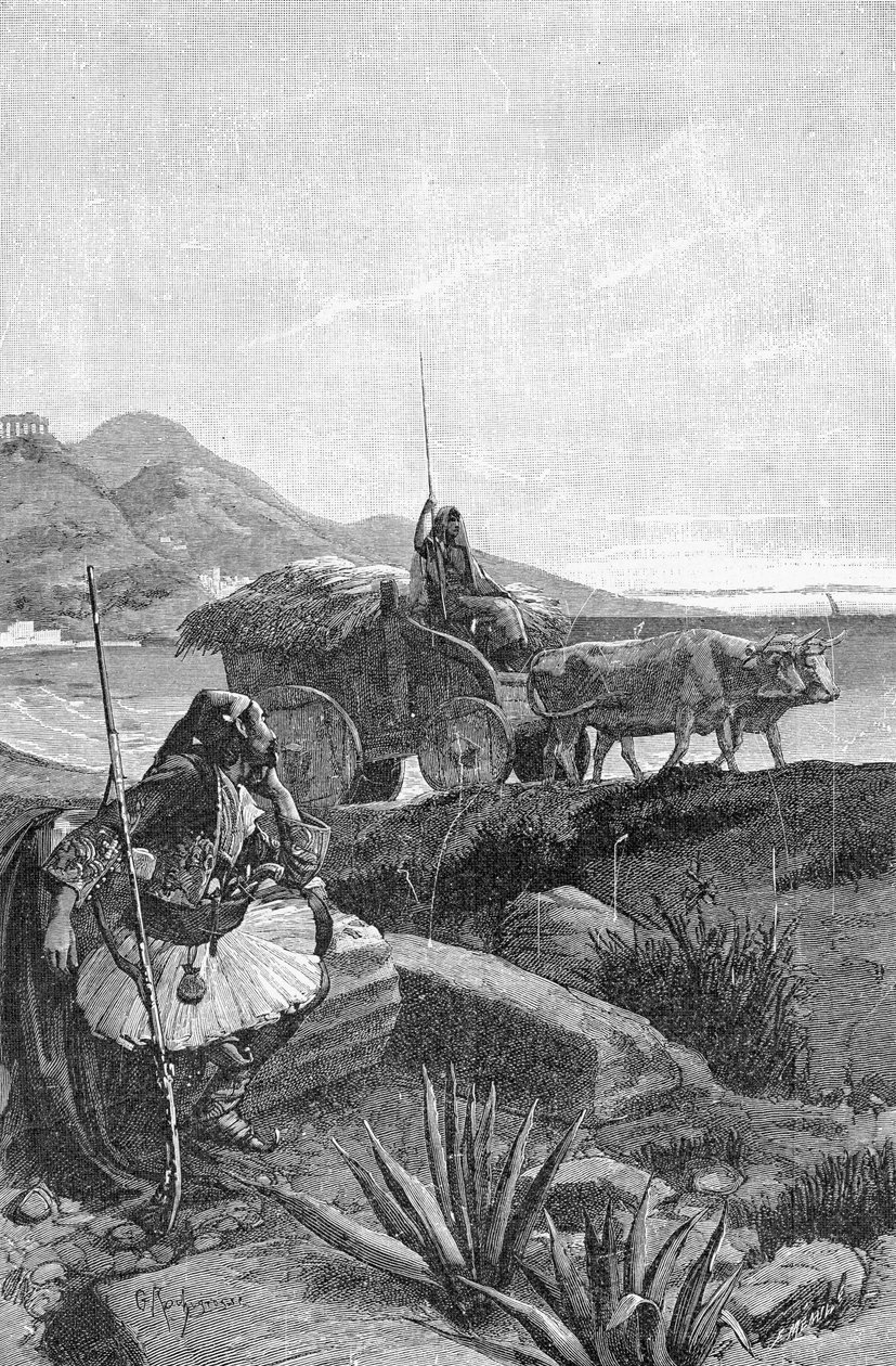Canaris, 1800-tallet (bw gravering) av Georges Marie Rochegrosse