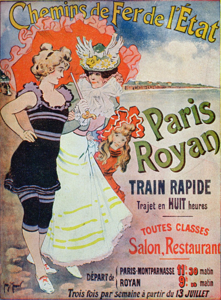 Annonse for jernbanelinjen Paris-Royan, ca. 1908 av Georges Meunier