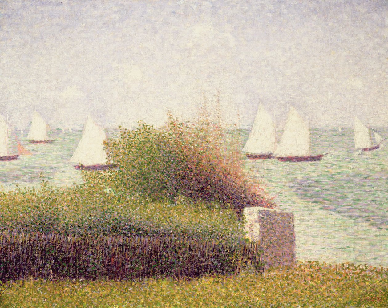 La Rade de Grandcamp, 1885 av Georges Seurat