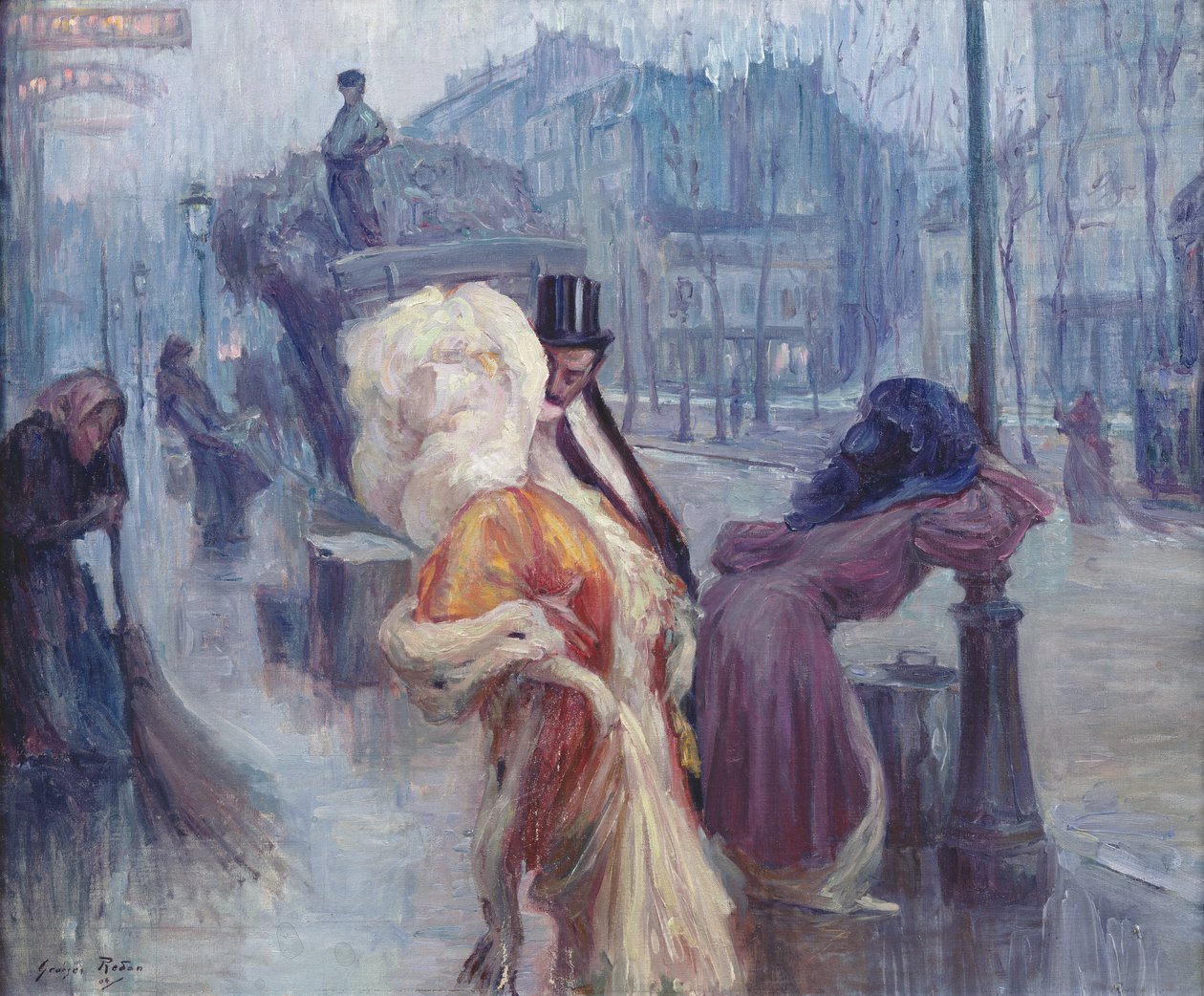 Dawn, forlater restauranten i Montmartre, 1906 av Georges Redon