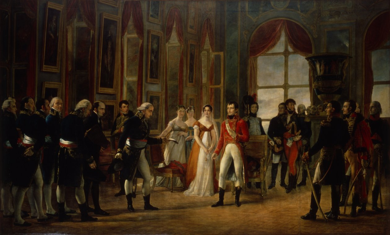 Napoleon tar imot senatorene og erklærer seg selv som keiser, 18. mai 1804 av Georges Rouget