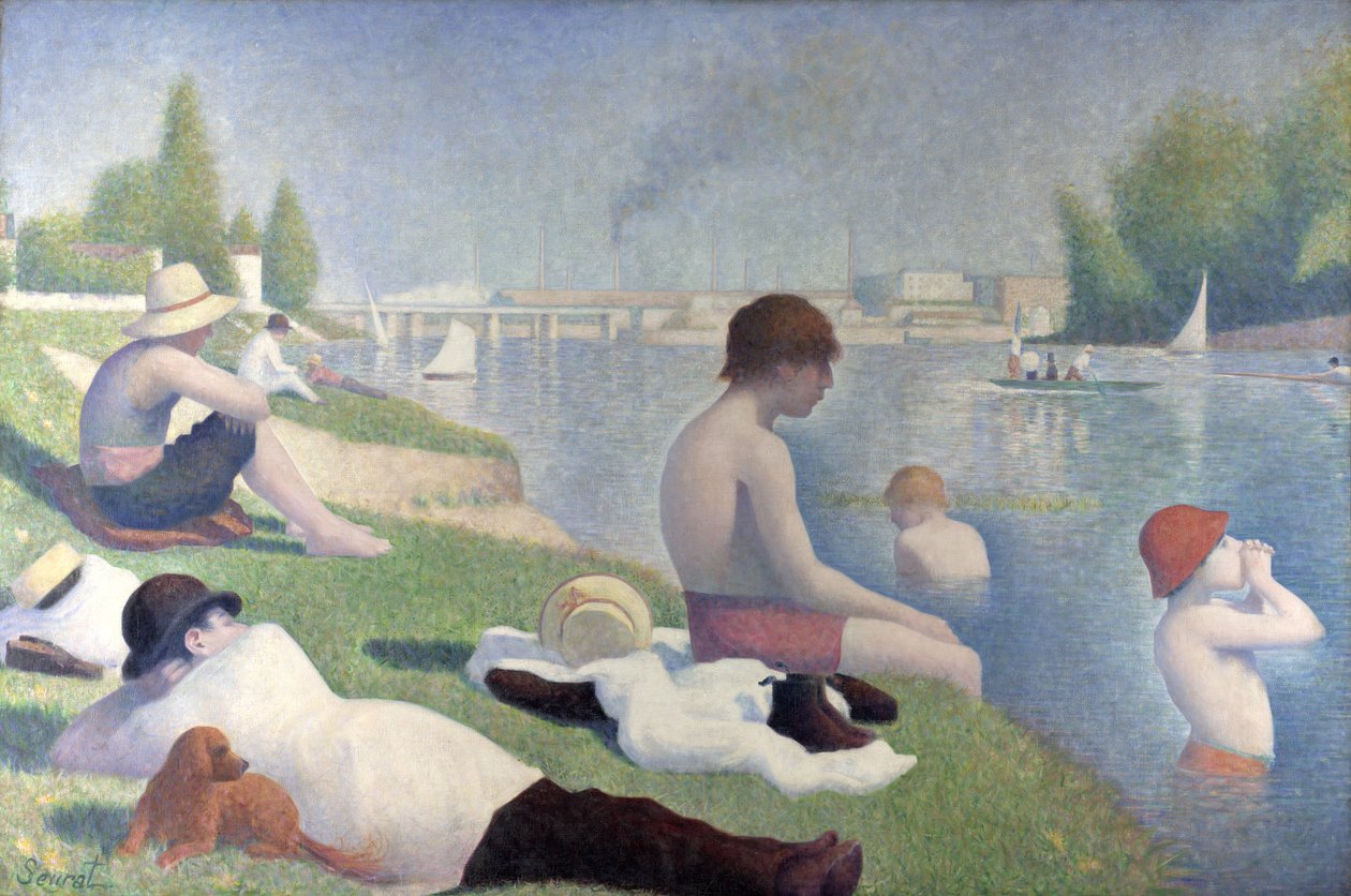 Badende i Asnières av Georges Seurat