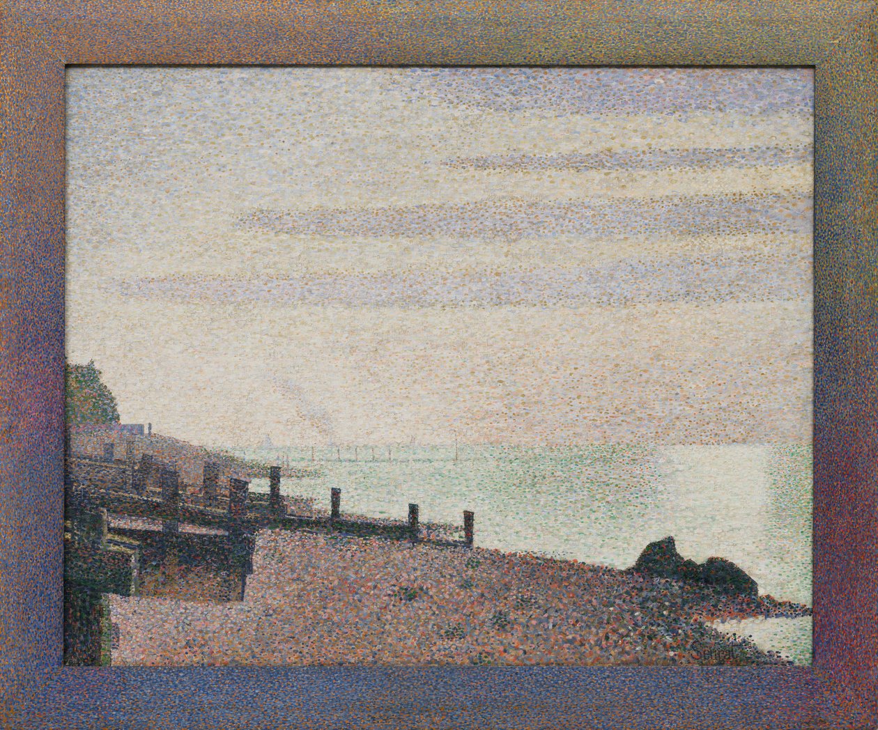 Honfleur, en kveld, ved munningen av Seinen av Georges Seurat