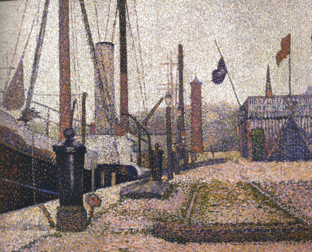 Havnen i Honfleur av Georges Seurat