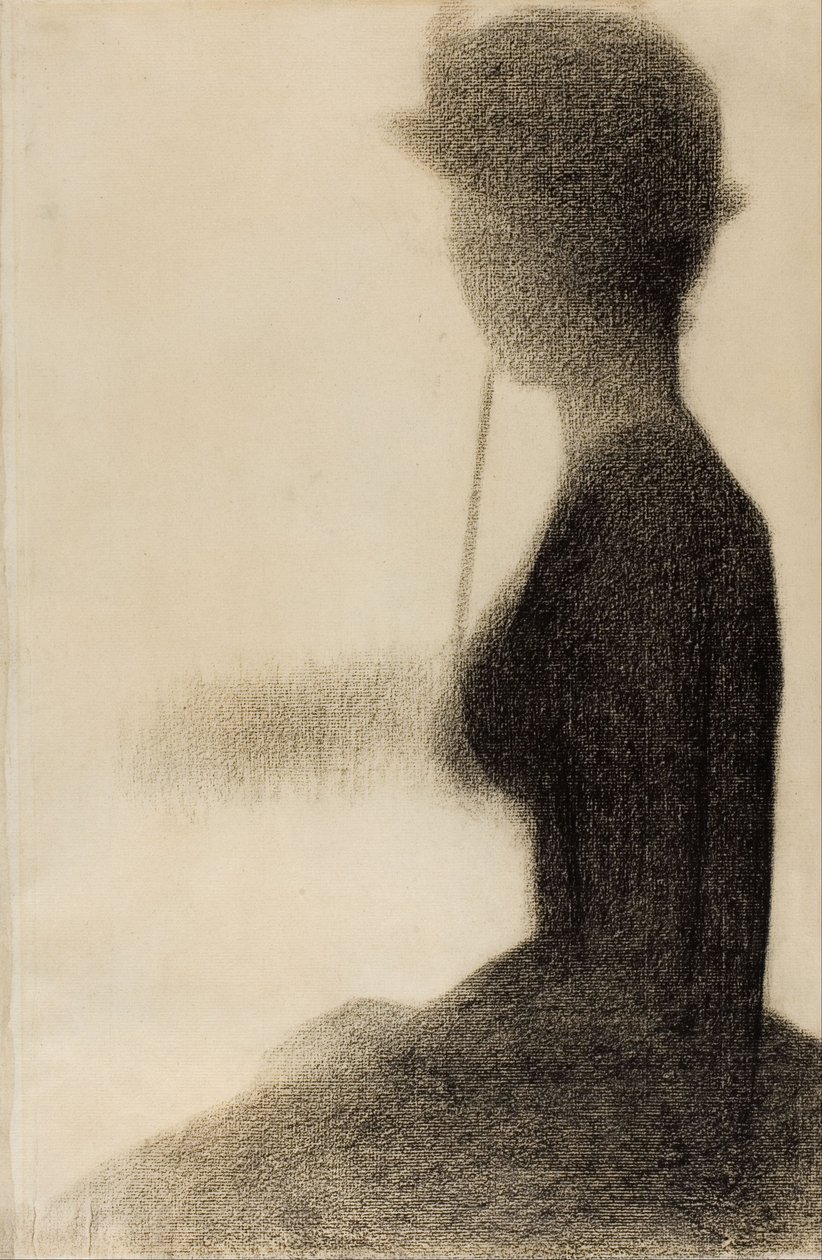 Sittende kvinne med parasoll (studie for La Grande Jatte) av Georges Seurat