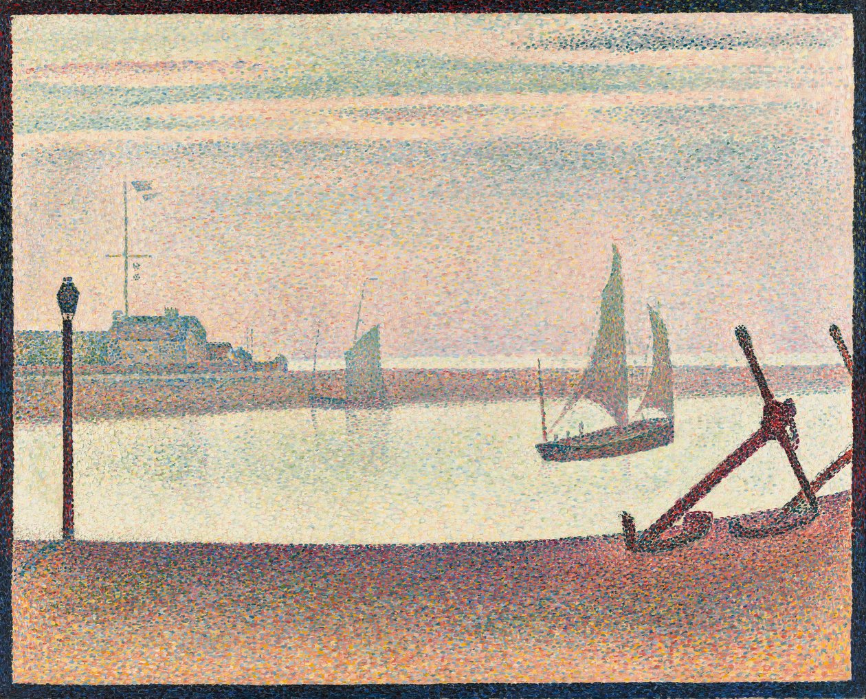 The Channel at Gravelines, Evening av Georges Seurat