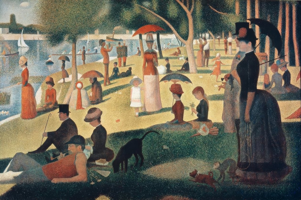 En søndag ettermiddag på Ile de la Grande Jatte av Georges Seurat