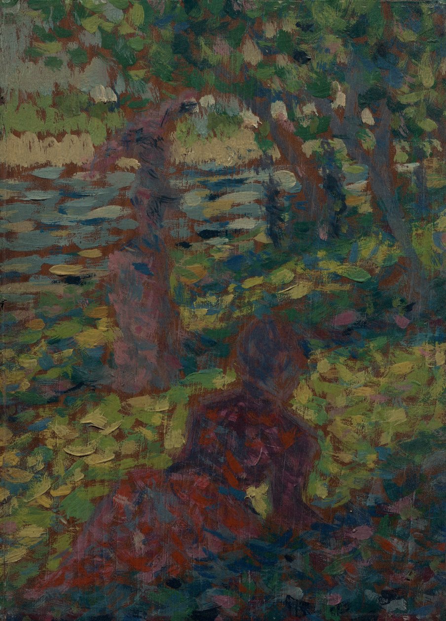 Kvinne i en park av Georges Seurat