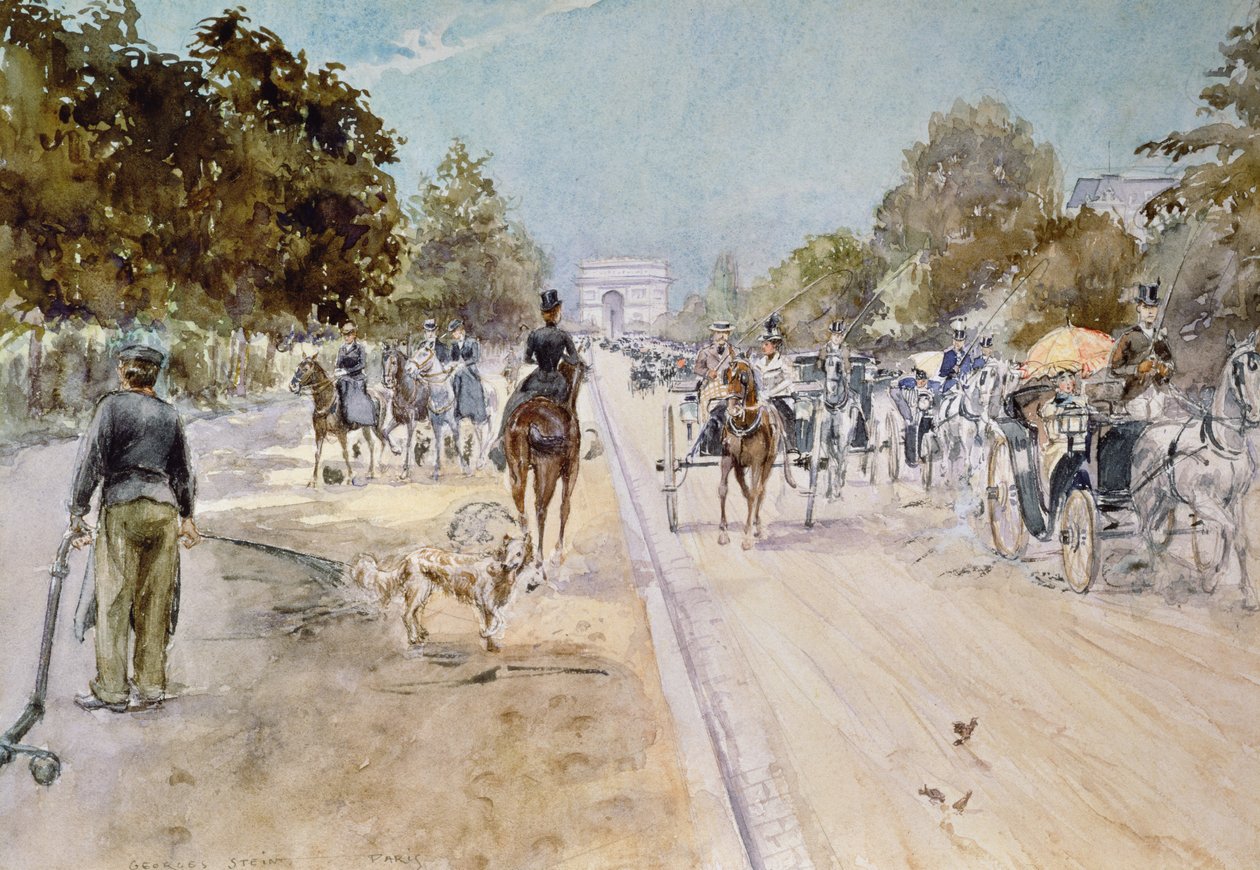 Vogner på Champs Elysees av Georges Stein