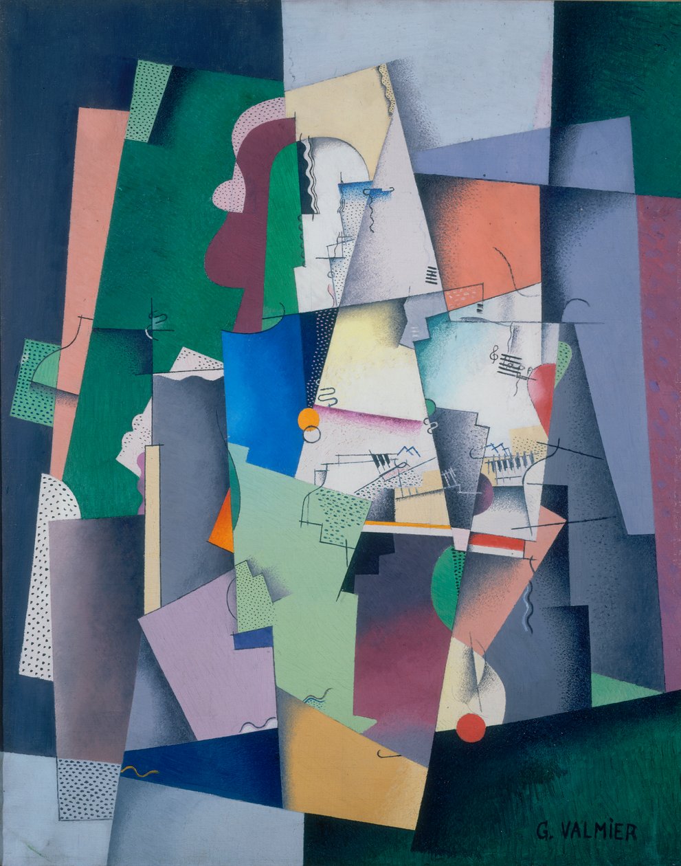 Komposisjon, Ung kvinne ved pianoet av Georges Valmier