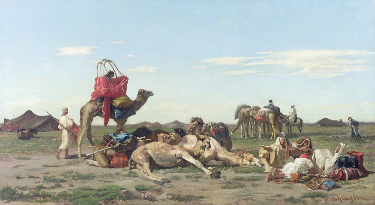 Nomads in the Desert, 1861 av Georges Washington