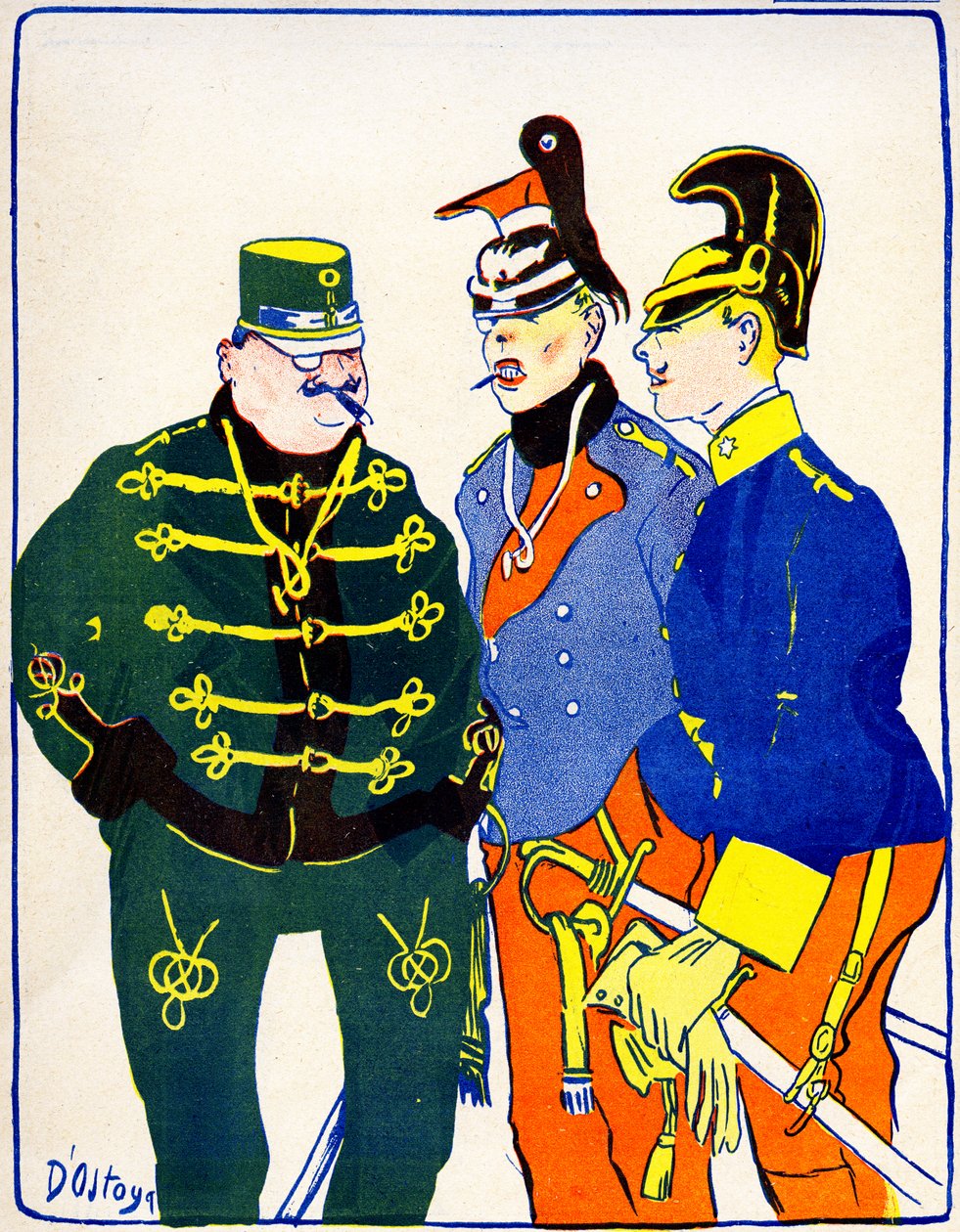 Østerrike mobiliserer sine tropper, 1908. . av Georges d 1878 1937 Ostoya