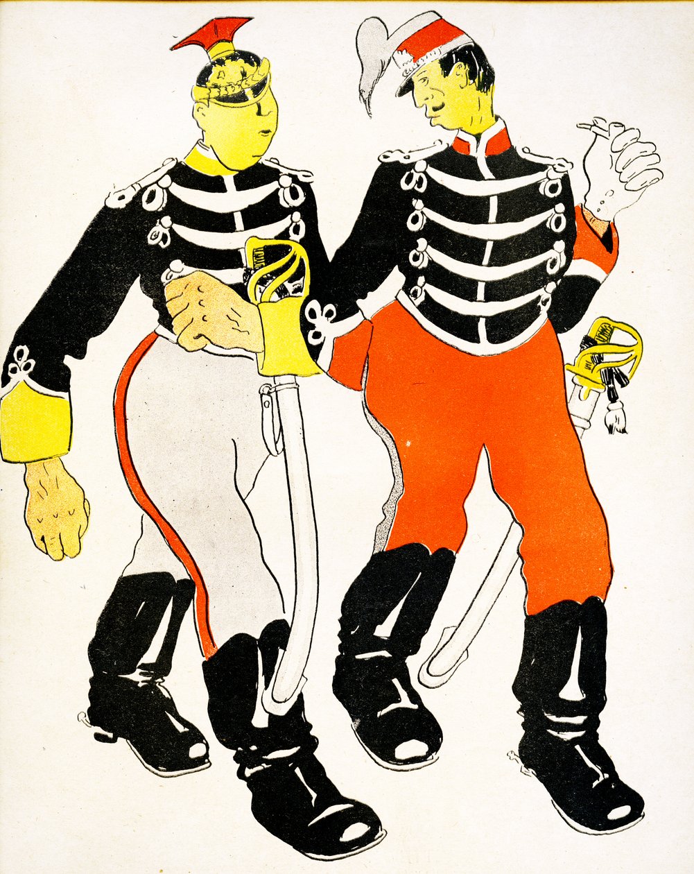 To belgiske offiserer chatter, 1904. av Georges d 1878 1937 Ostoya