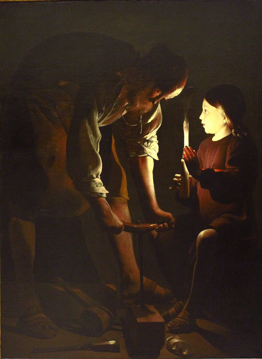 Sankt Joseph snekker av Georges de La Tour