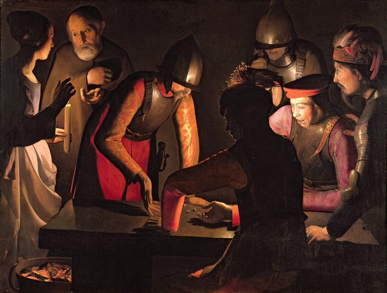 Fornektelsen av St. Peter, 1650 av Georges de La Tour