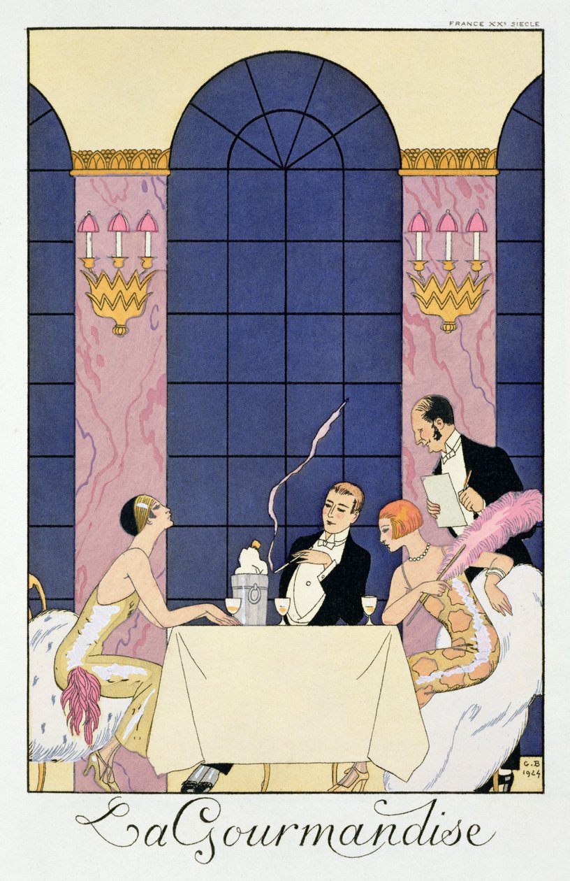Gourmandene av Georges (after) Barbier