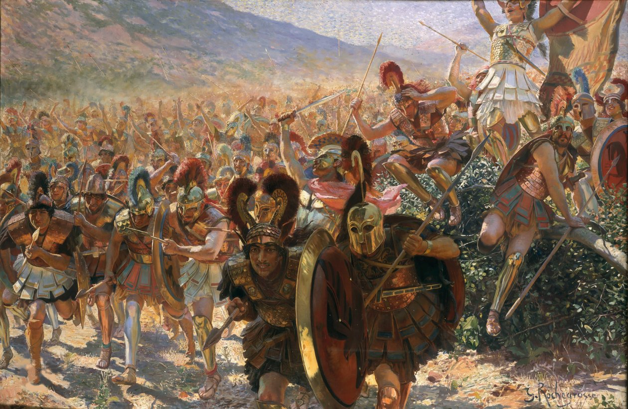 The Heroes of Marathon, 1911. av Georges Antoine Rochegrosse