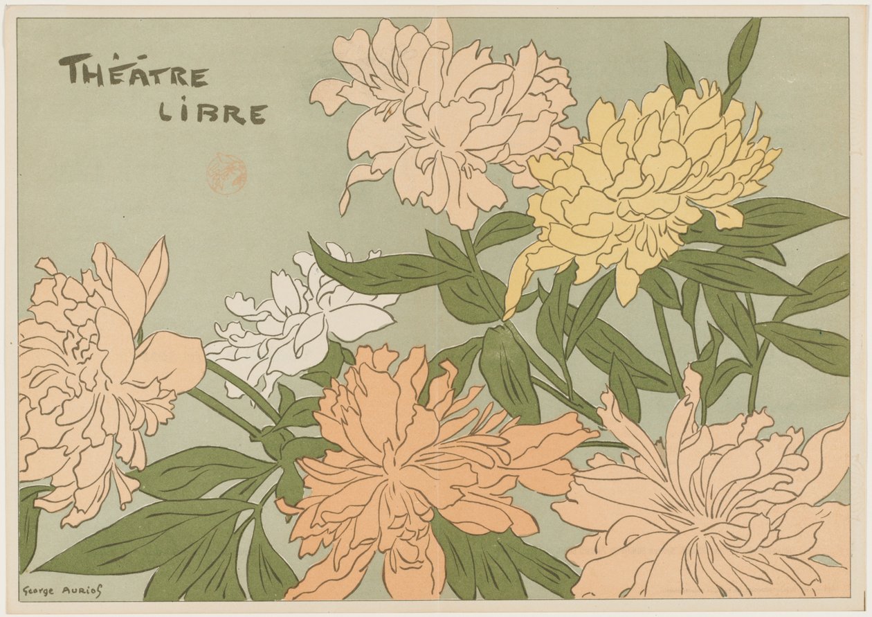 Myrane og Les Chapons-programmet for fritt teater, 1889. av Georges Auriol