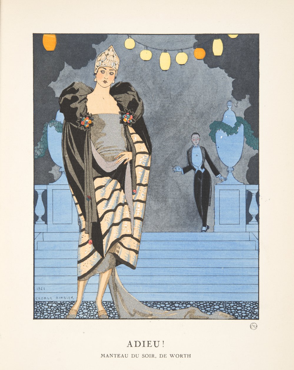 Adieu, fra en samling av moteplater av Georges Barbier