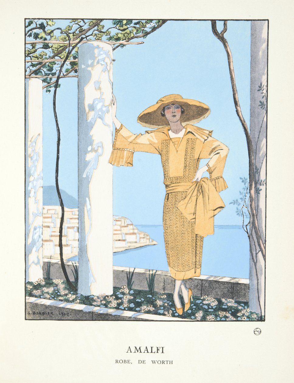 Amalfi, fra en samling moteplater av Georges Barbier