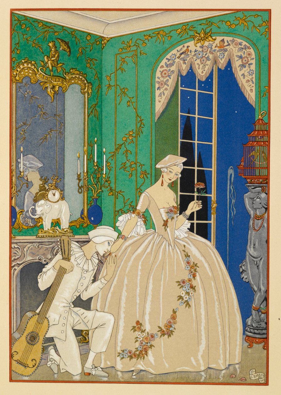 Ã€ Clyméne. En kvinne og musiker. av Georges Barbier
