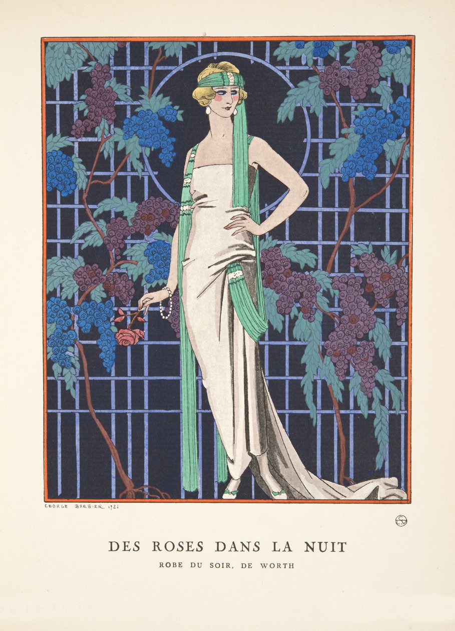Roses in the Night, fra en samling moteplater av Georges Barbier
