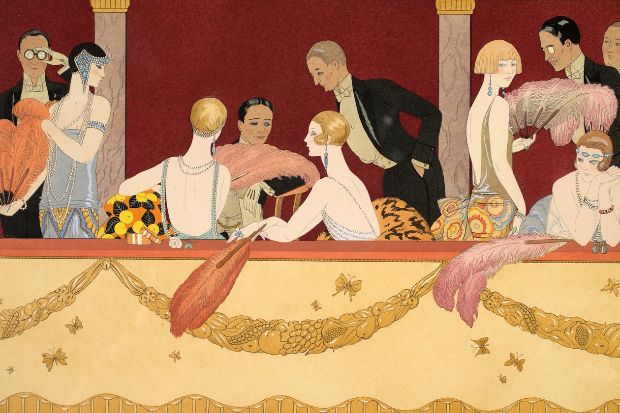 Eventtails, gravert av H. Reidel av Georges Barbier