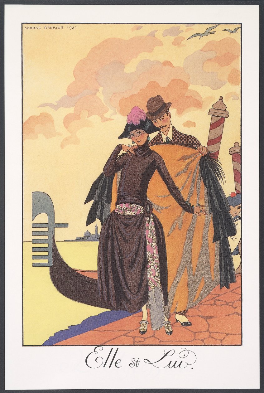 Falbalas et Fanfreluches, Almanakk for 1924, Serenade, av George Barbier, trykk av Georges Barbier