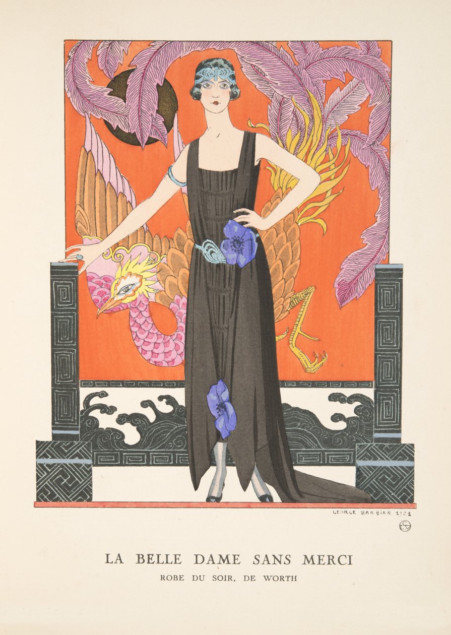 La Belle Dame Sans Merci, fra en samling moteplater av Georges Barbier