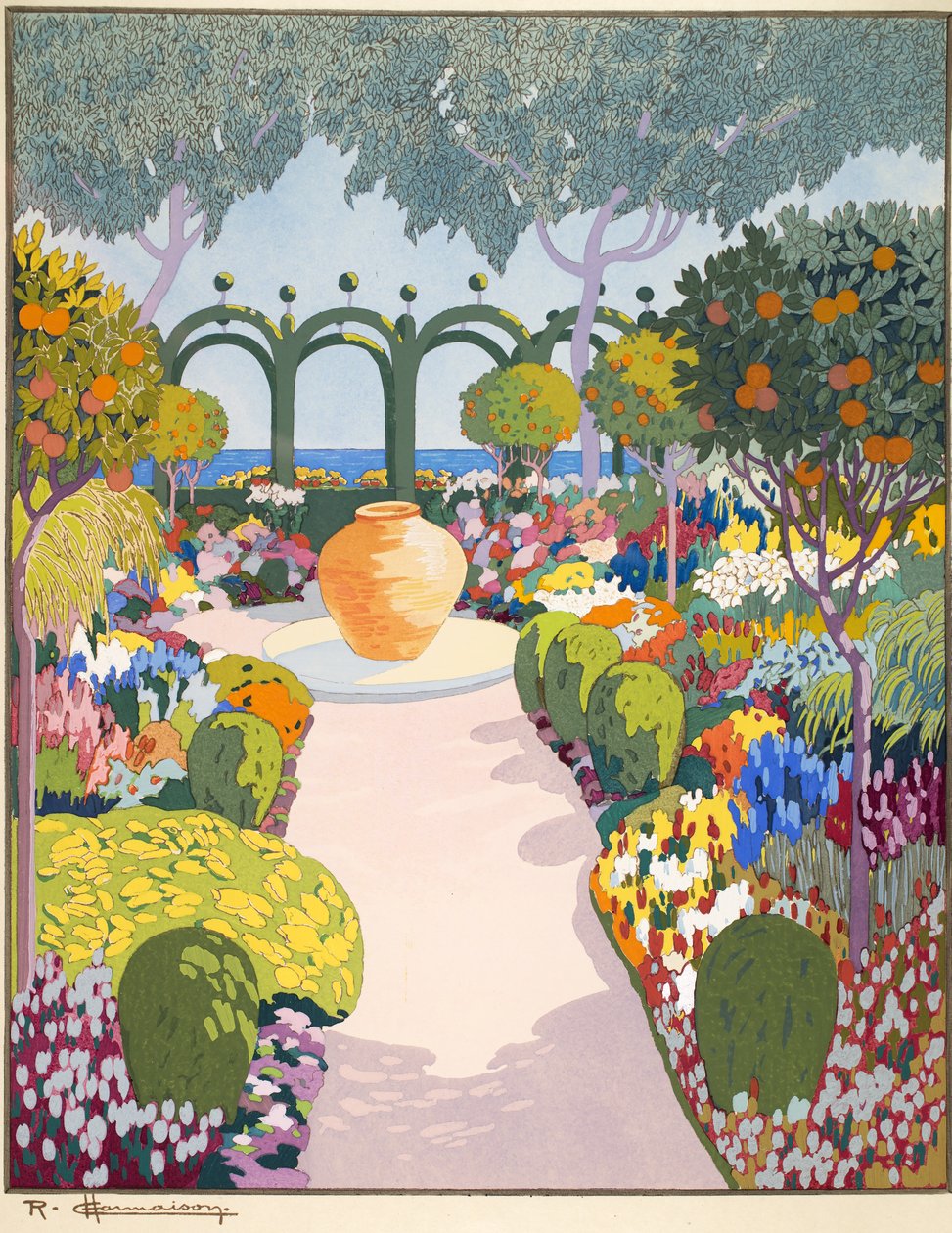 The Jar, pub. Paris 1919 (stensiltrykk) av Georges Barbier