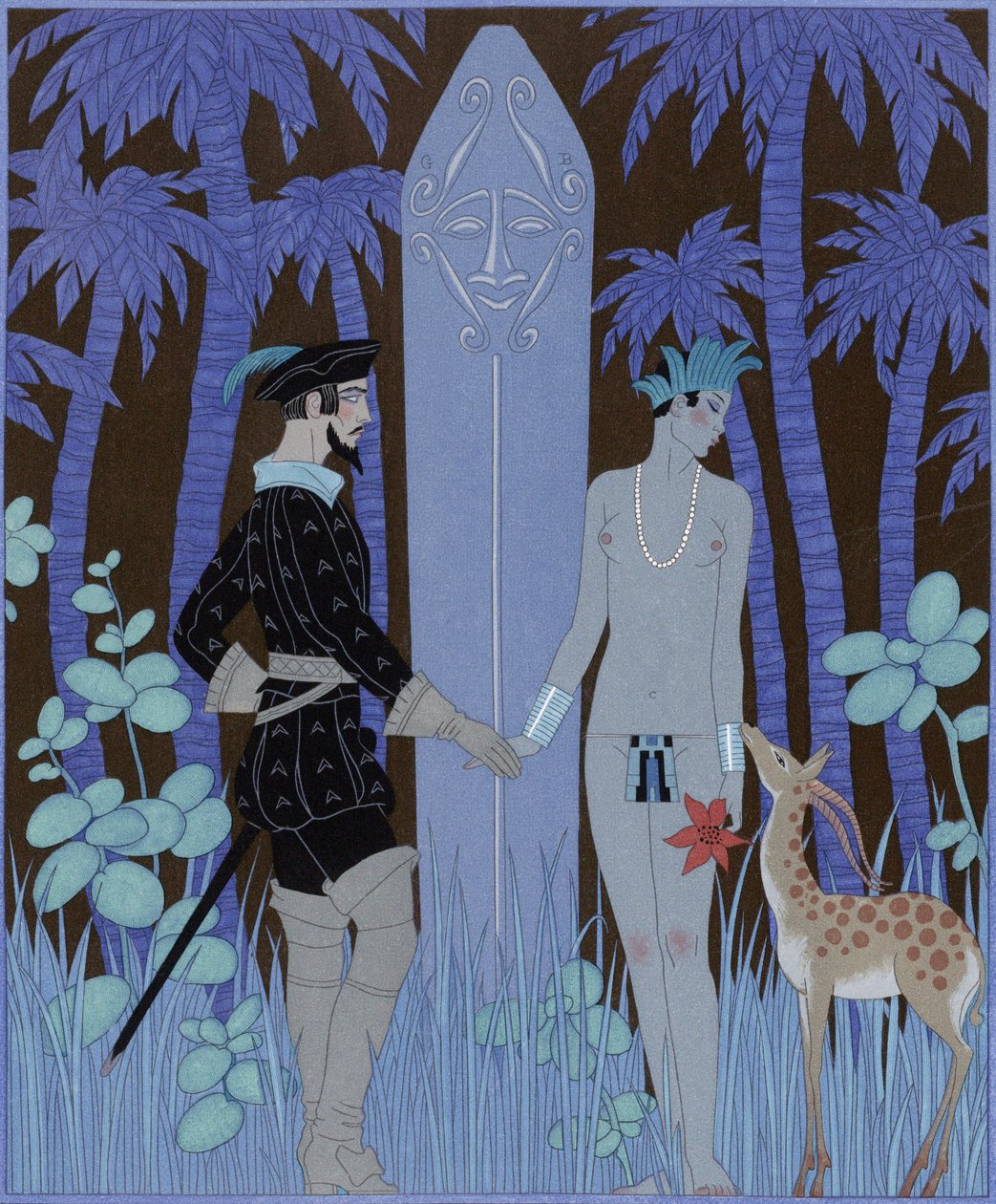 Pocahontas, Princesse (Pocahontas, Princess) av Georges Barbier