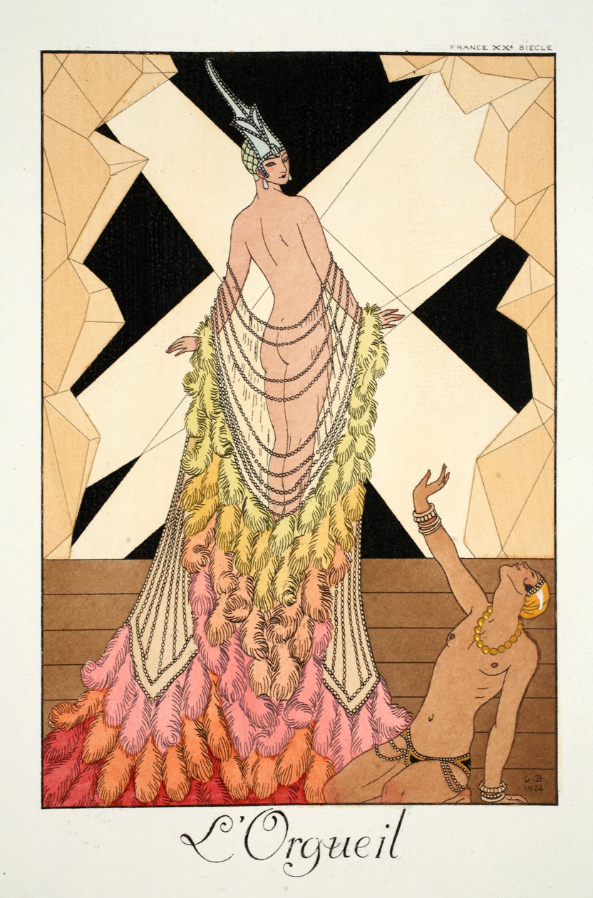 Pride, fra "Falbalas and Fanfreluches, Almanac of Present, Past and Future Modes" av Georges Barbier