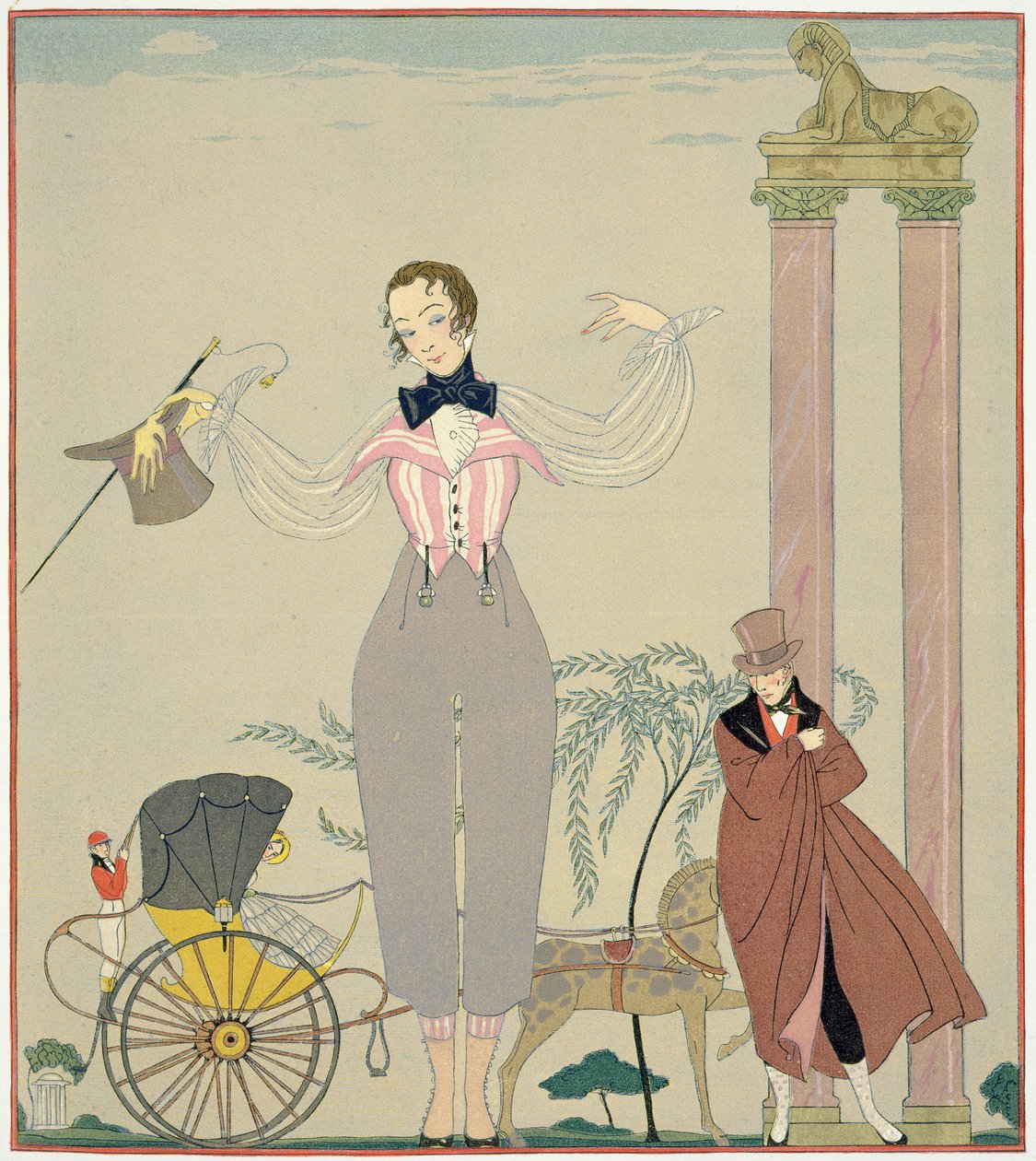 Avtale (akvarell på papir) av Georges Barbier
