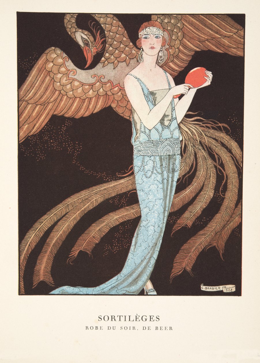 Sortilèges fra en samling moteplater av Georges Barbier