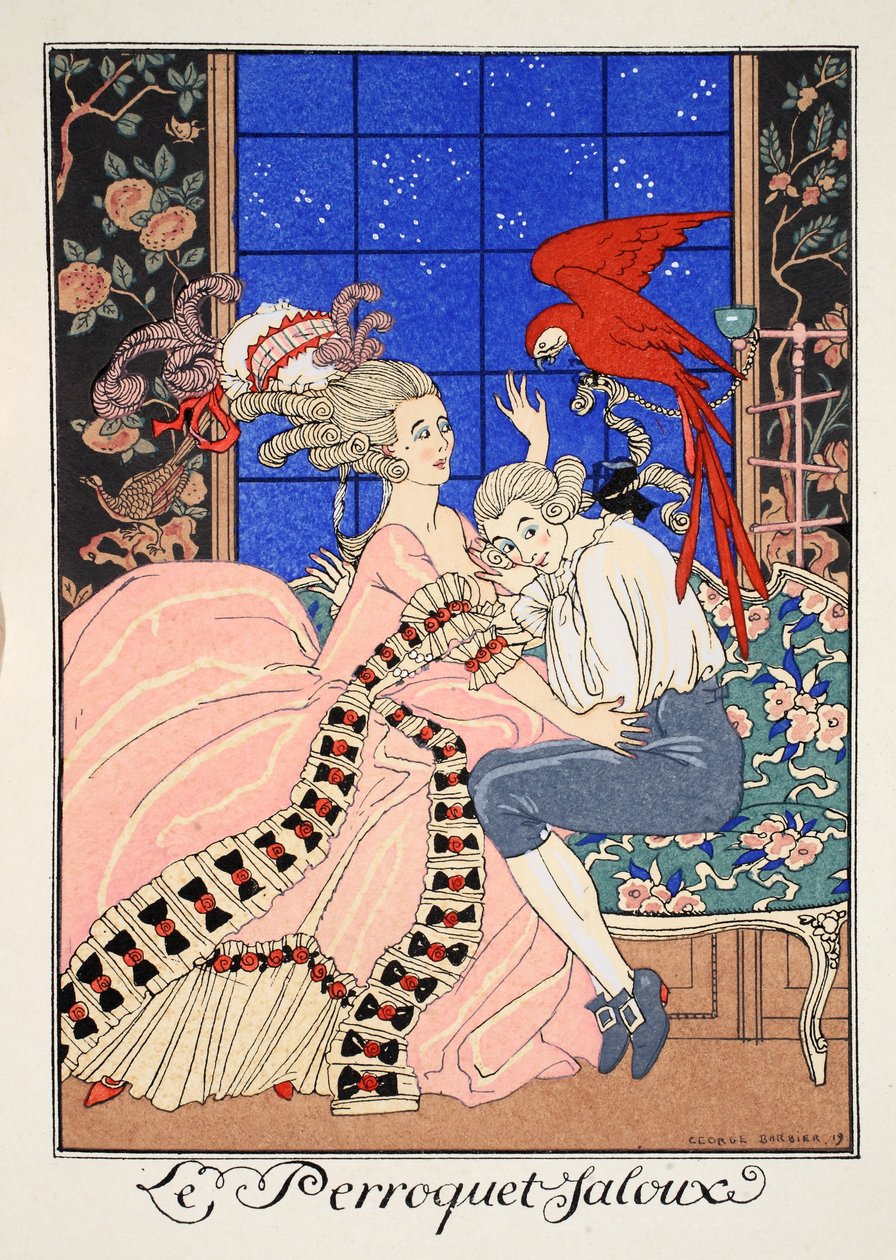 Den sjalu papegøyen av Georges Barbier