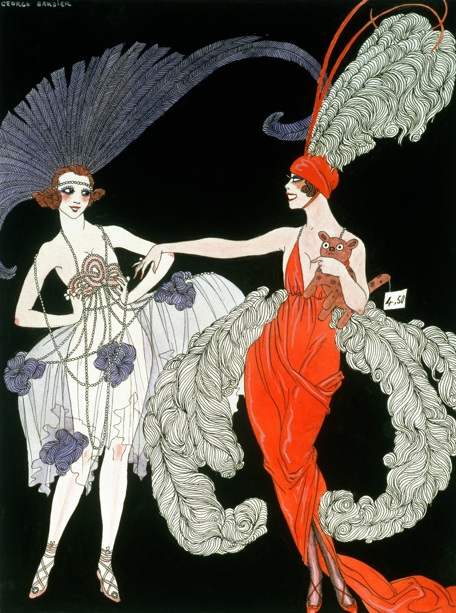 Kjøpet (penn, blekk og akvarell på papir) av Georges Barbier