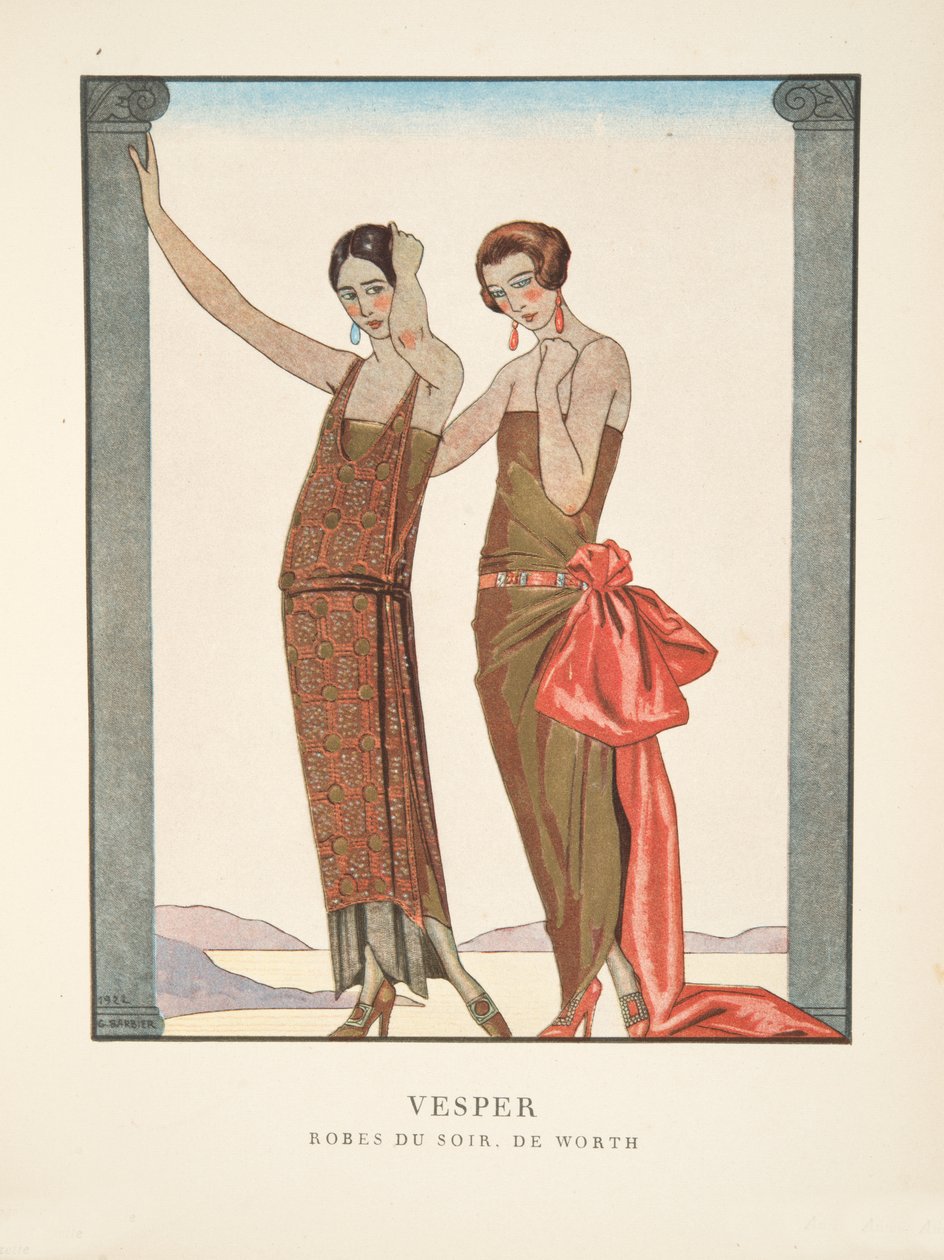 Vesper, fra en samling av moteplater av Georges Barbier