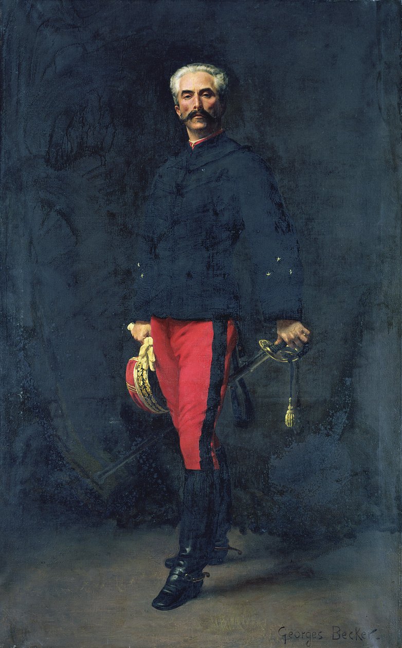 General Gaston Auguste (1830-1909) Marquis de Gallifet av Georges Becker